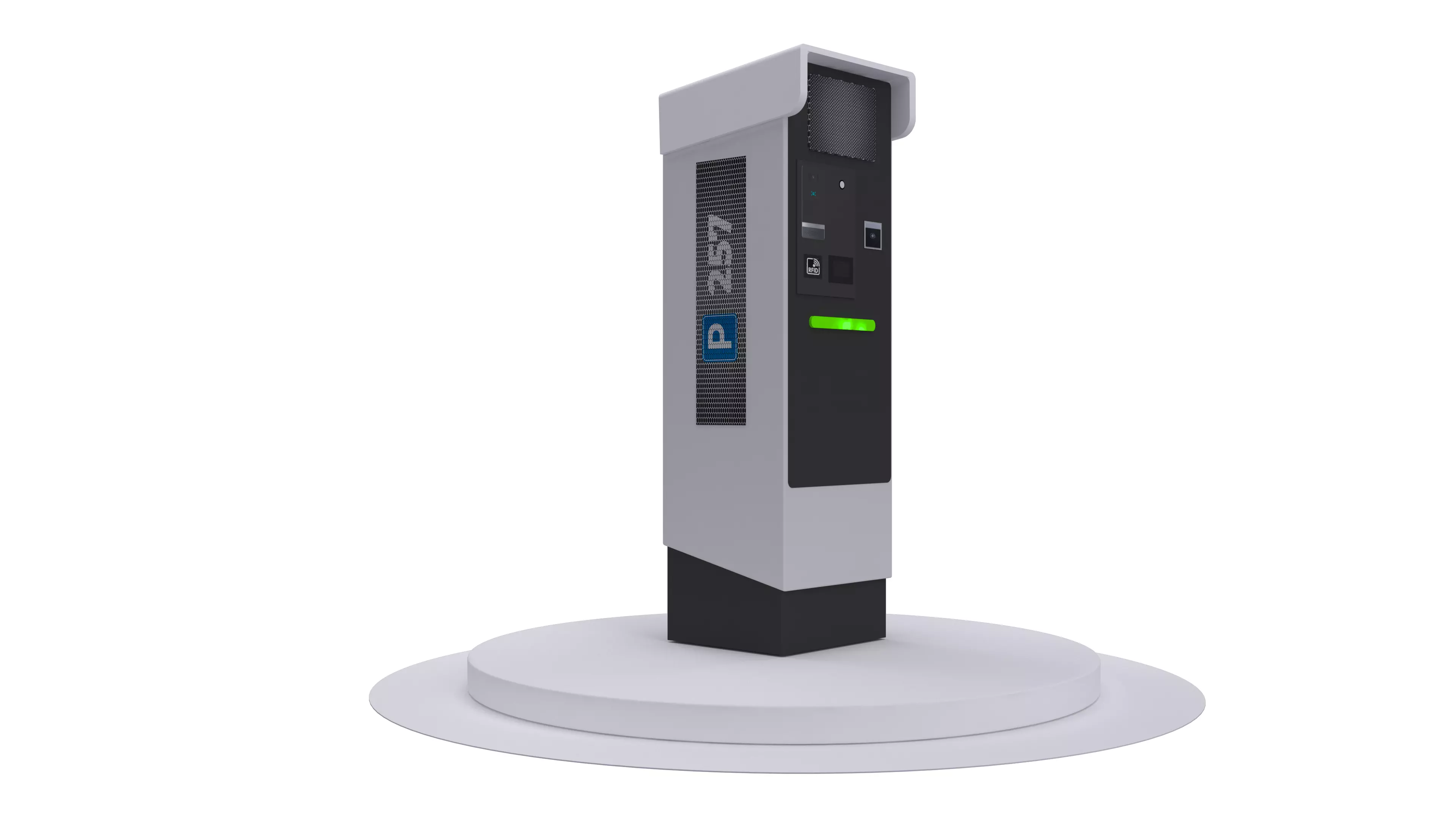 PARKING TERMINAL Low-poly 3D model_0