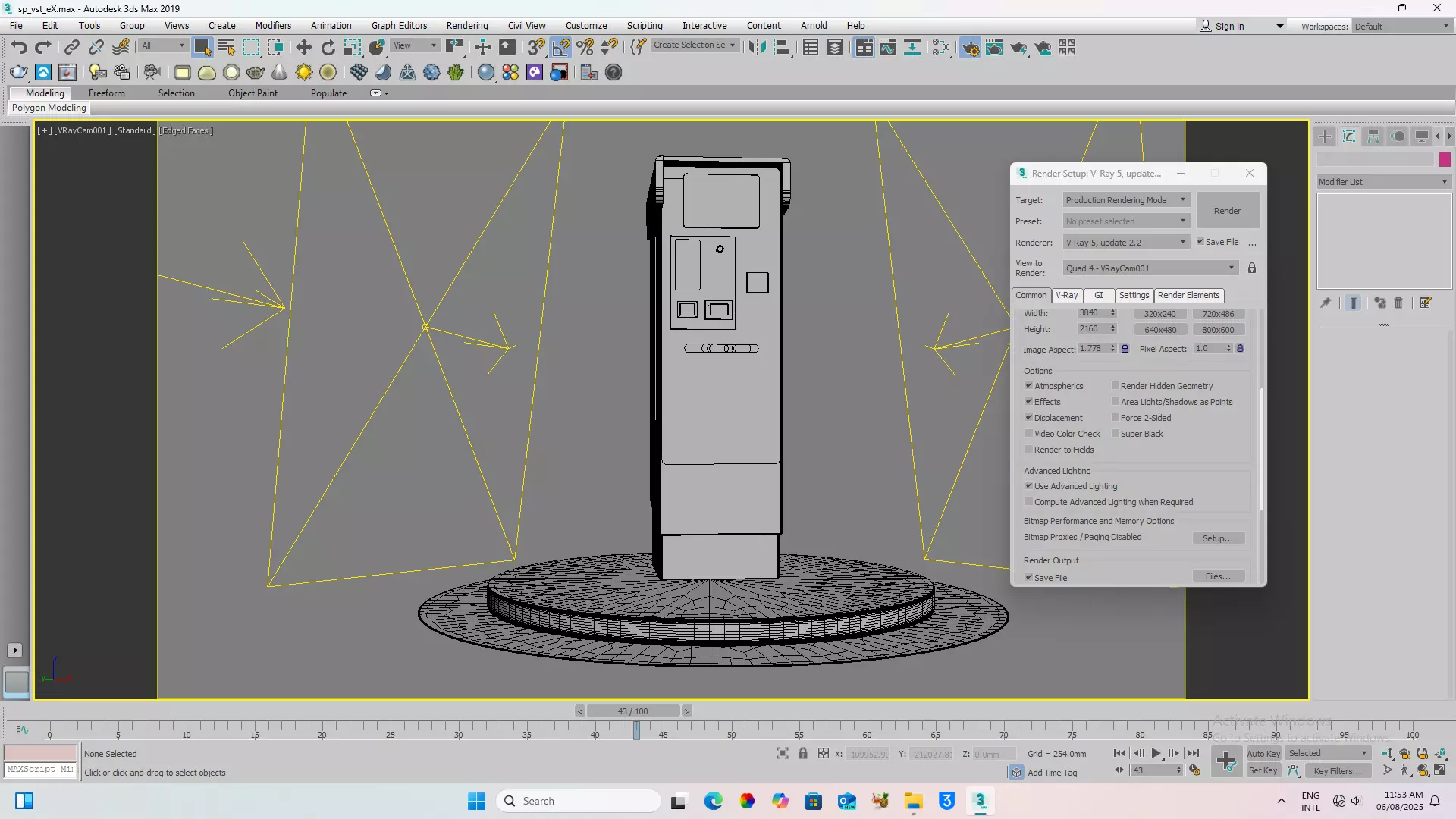 PARKING TERMINAL Low-poly 3D model_4