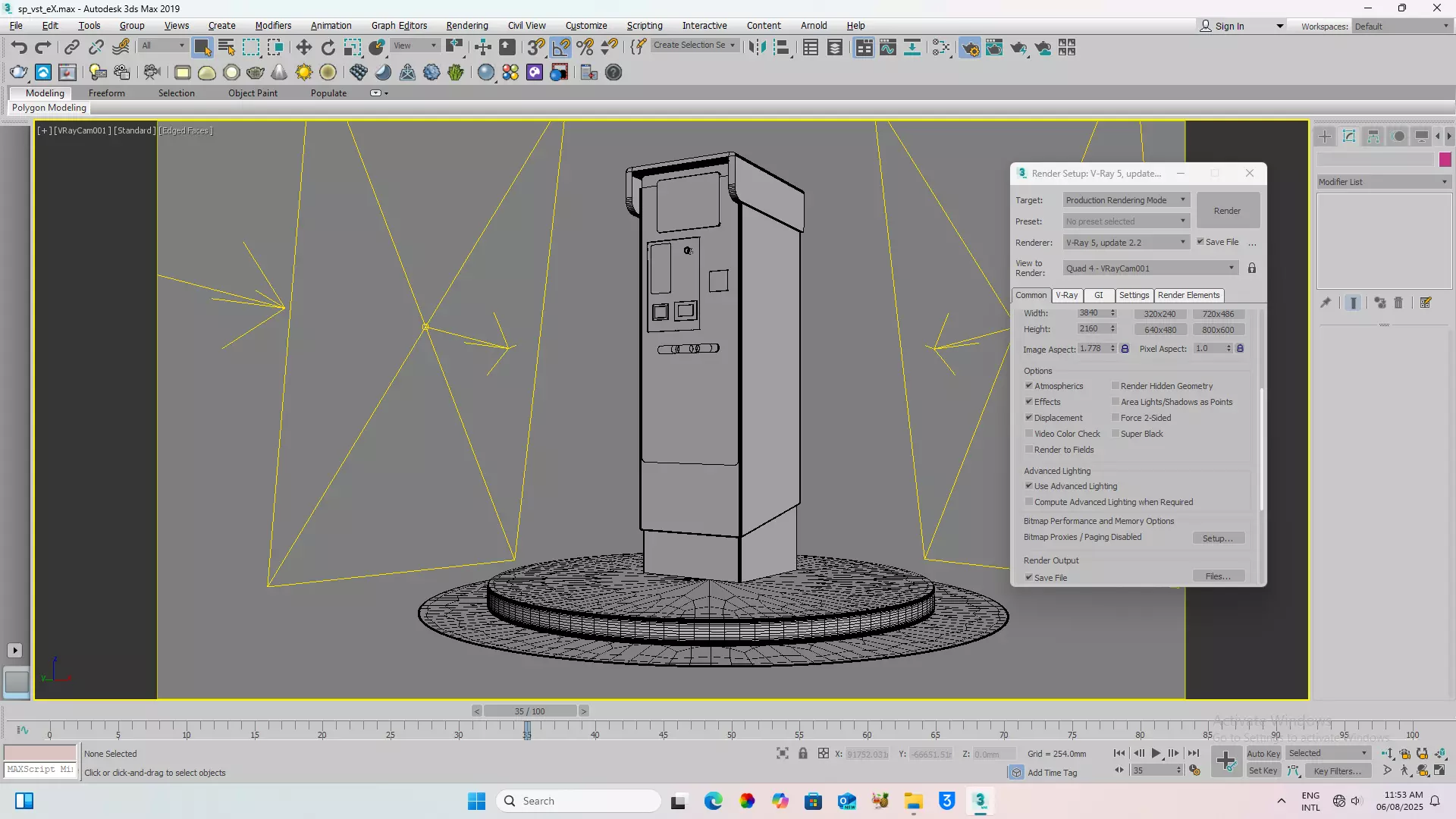 PARKING TERMINAL Low-poly 3D model_7