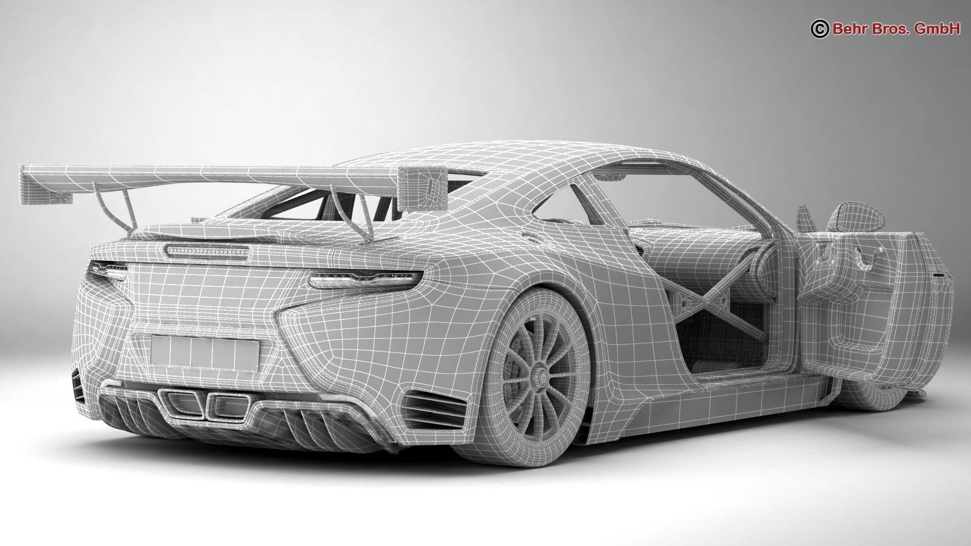 Generic Sports Car GT3 3D model_19