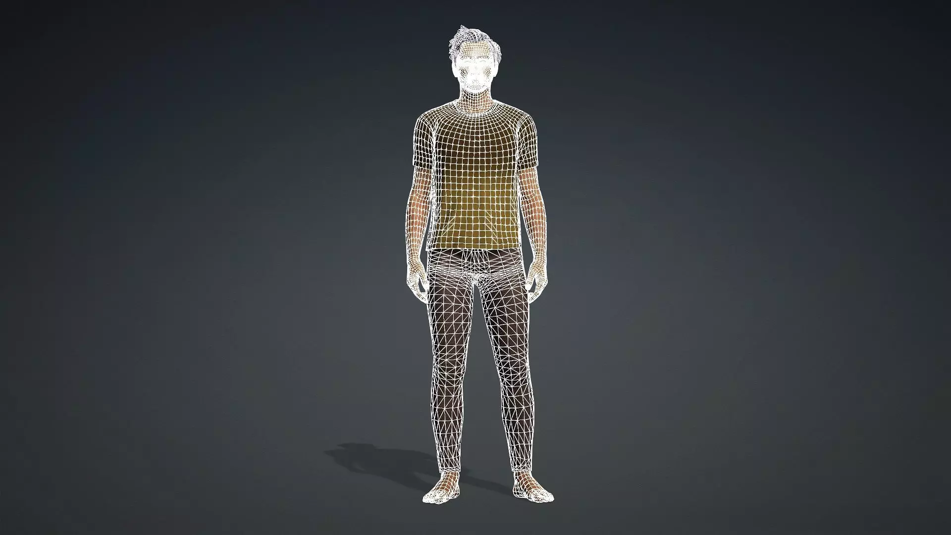 Textured Male Model Ideal for Animations and games 3D model_12
