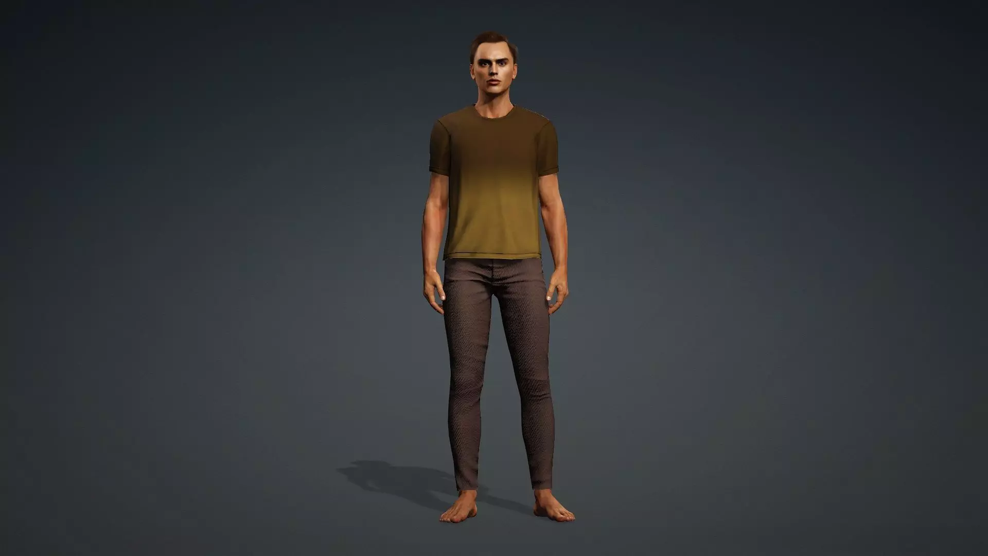 Textured Male Model Ideal for Animations and games 3D model_2