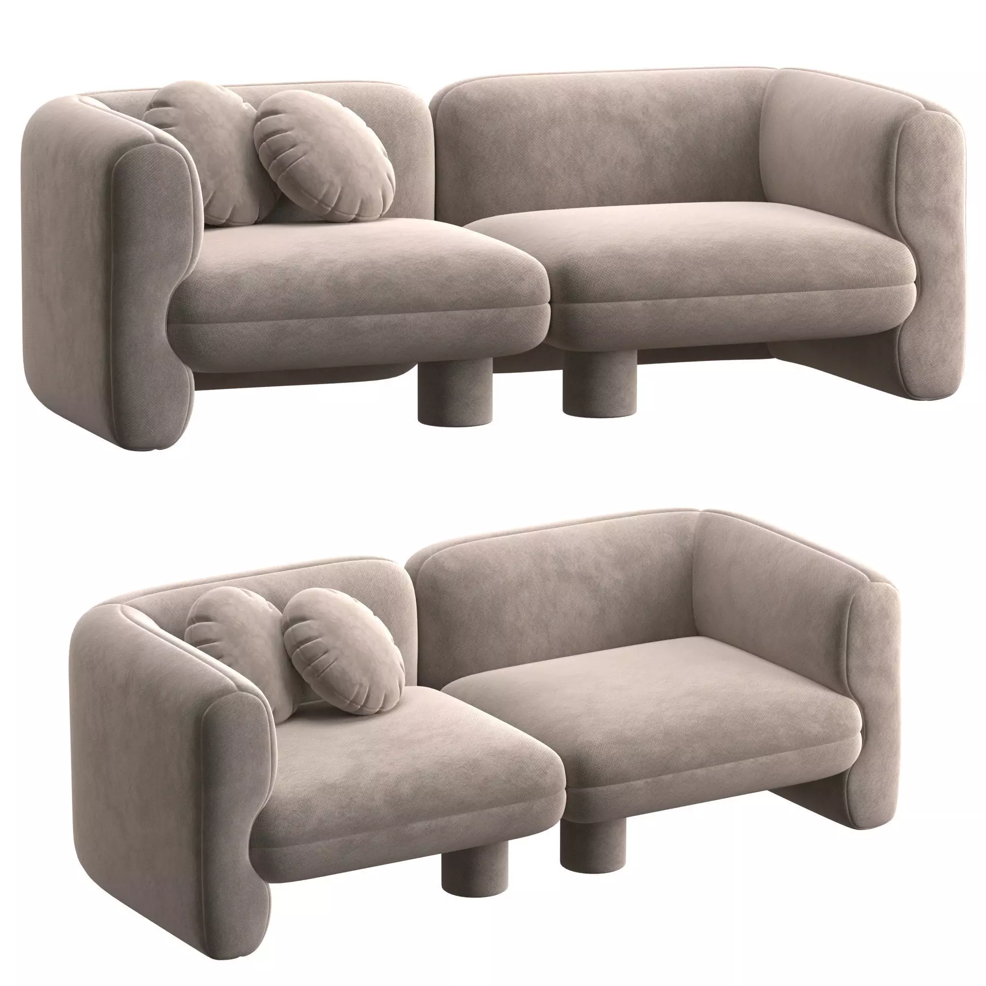 Loovar sofa 3D model_0