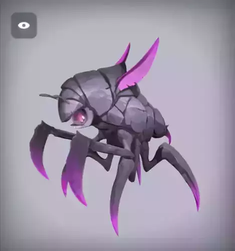 Spider Enemy 1 Horror Alien Stylized Creature Low-poly 3D model