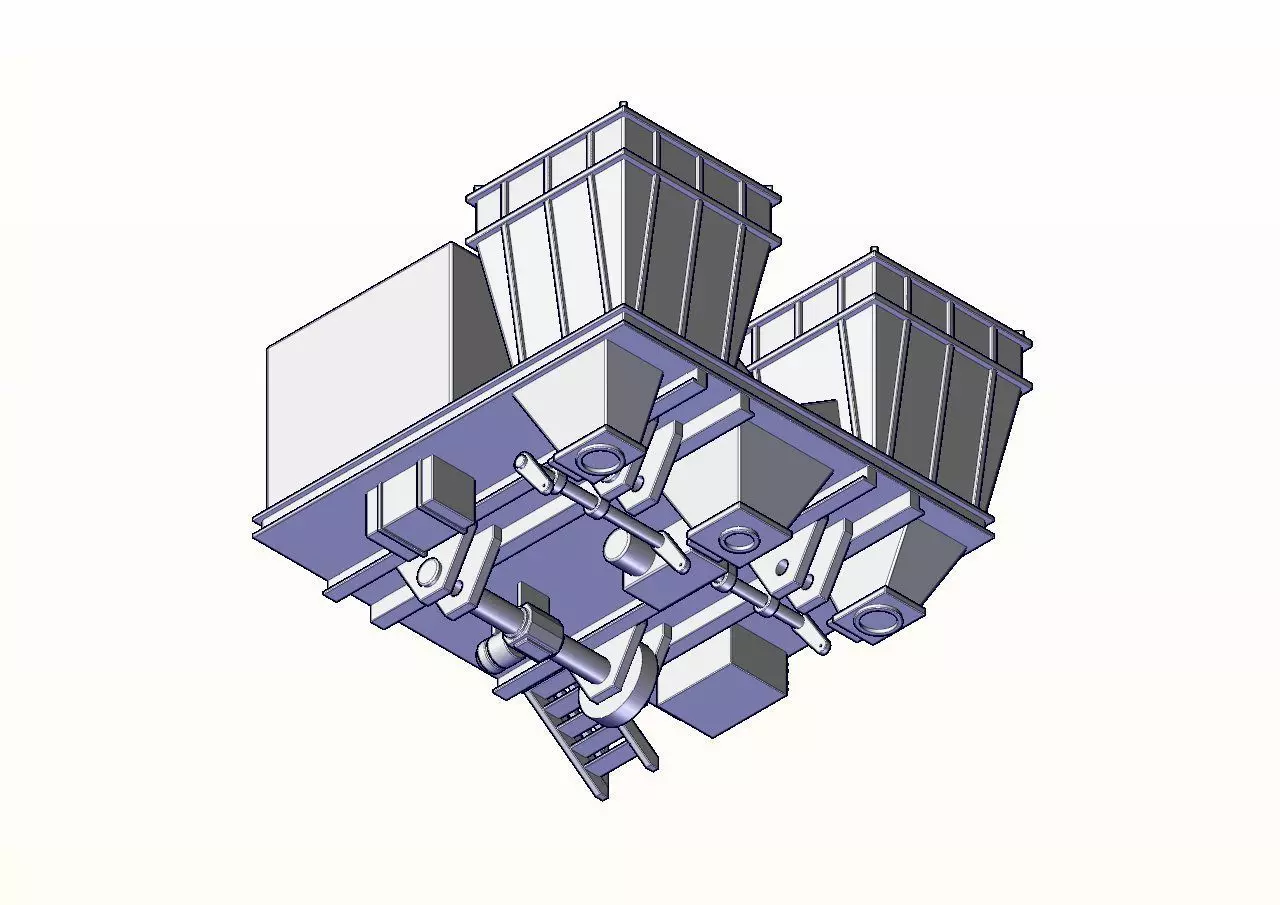 Coke Oven Charging Larry Car 3D print model_4