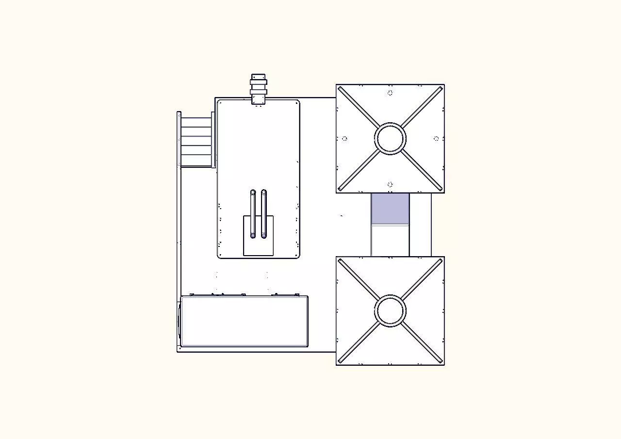 Coke Oven Charging Larry Car 3D print model_3