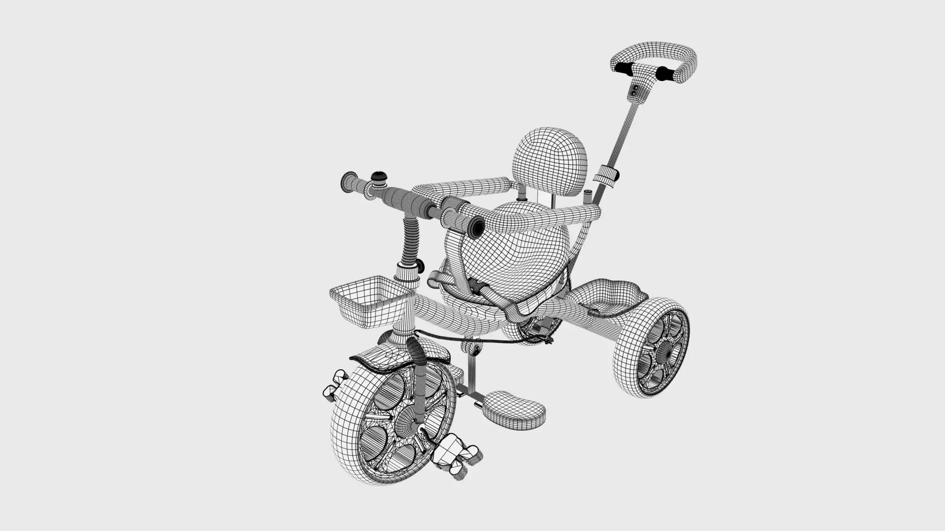 Realistic Kids Tricycle 3D Model PBR Textured Low-poly 3D model_13