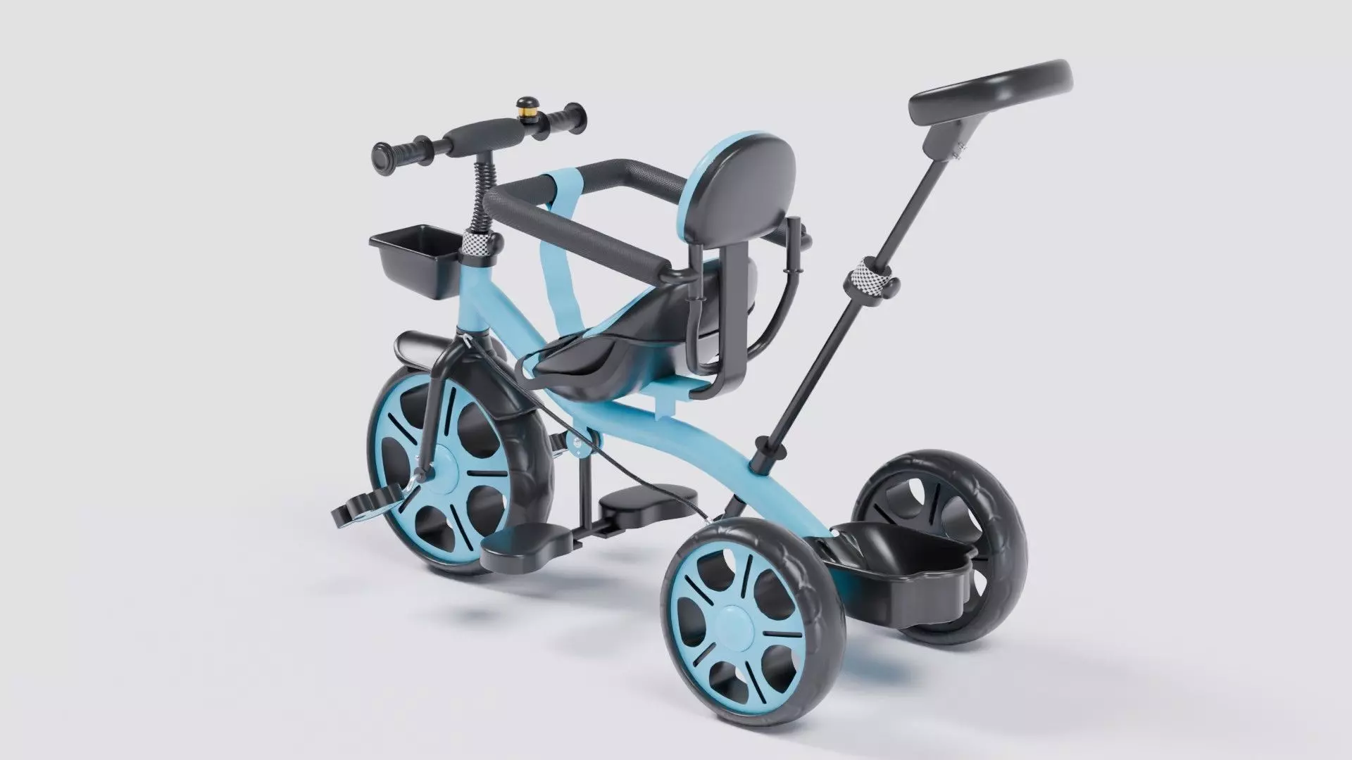 Realistic Kids Tricycle 3D Model PBR Textured Low-poly 3D model_3