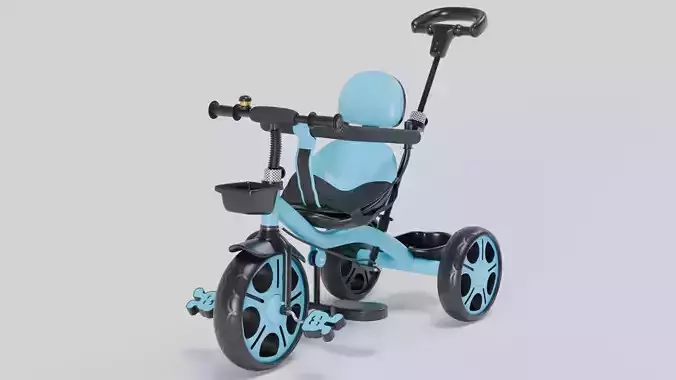 Realistic Kids Tricycle 3D Model PBR Textured Low-poly 3D model