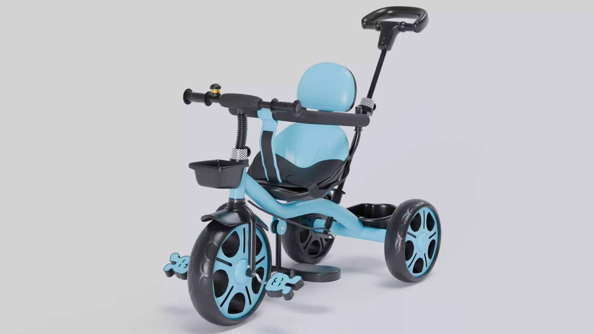 Realistic Kids Tricycle 3D Model PBR Textured Low-poly 3D model_0