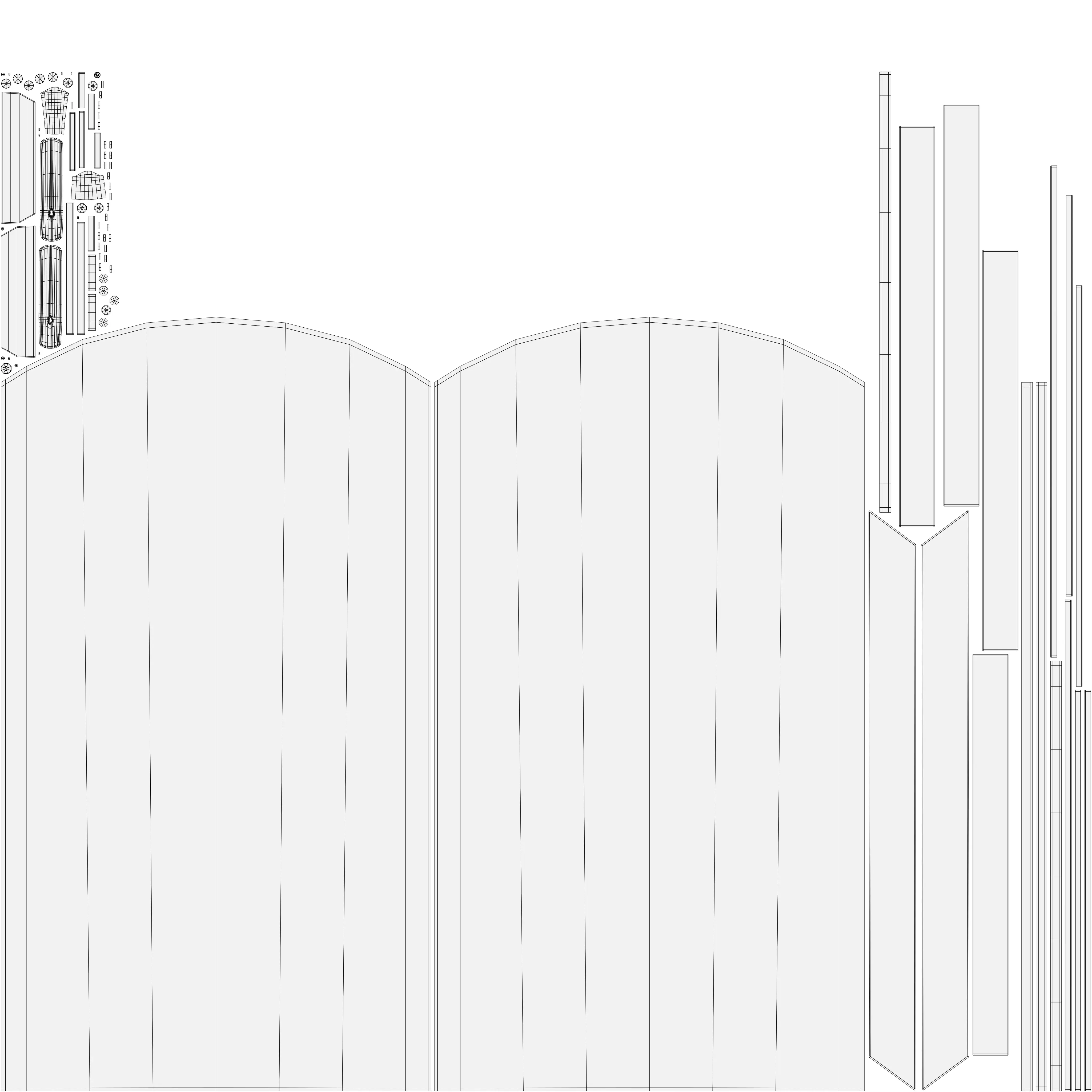 Rustic Farm Gate Low-poly 3D model_9