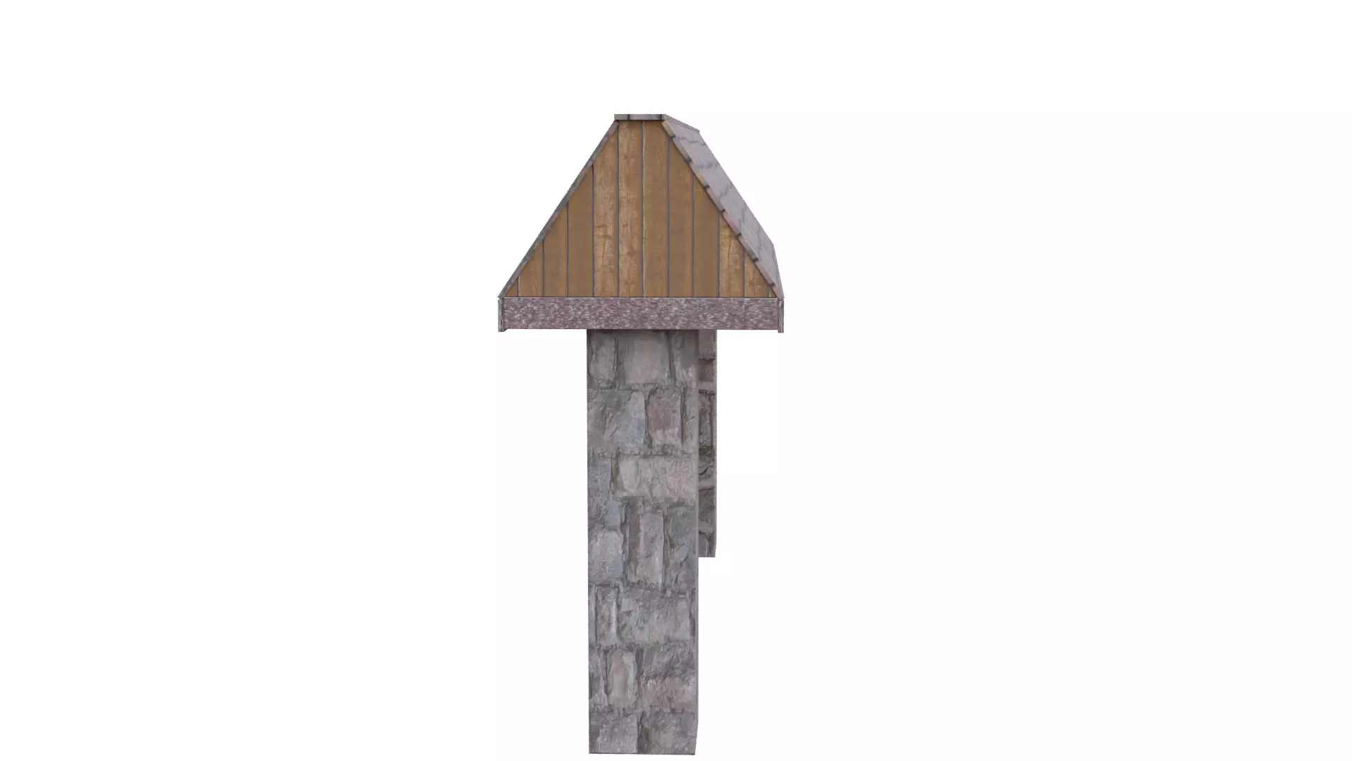 Rustic Farm Gate Low-poly 3D model_39