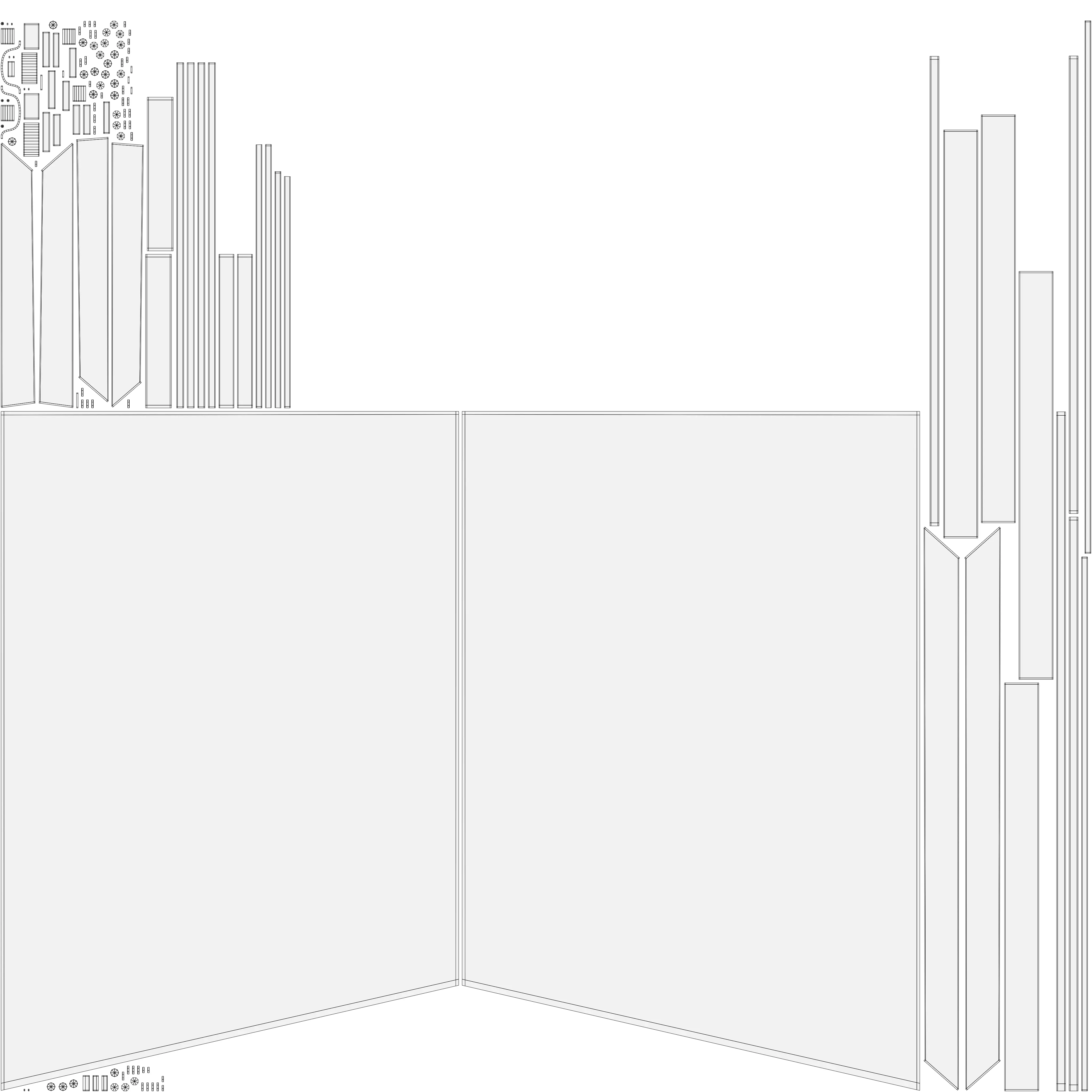 Rustic Farm Gate Low-poly 3D model_10