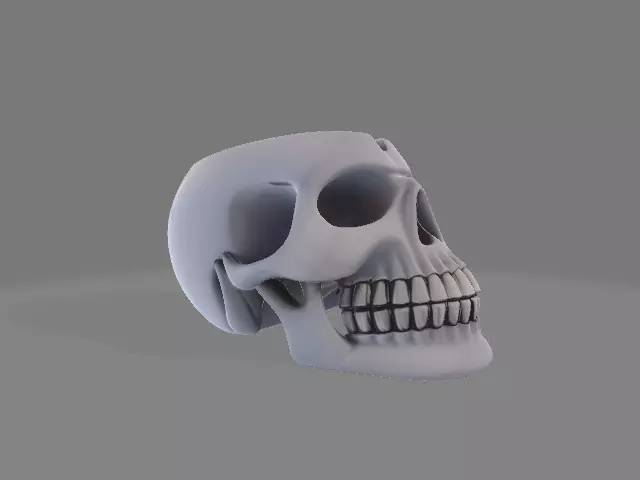Gothic Skull Ashtray 3D print model_2