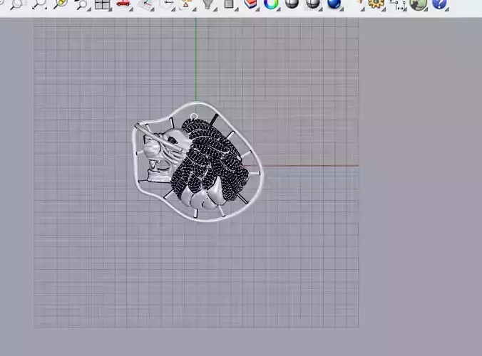 Lion Pendat   Necklace Lion head with stone design  3D print model