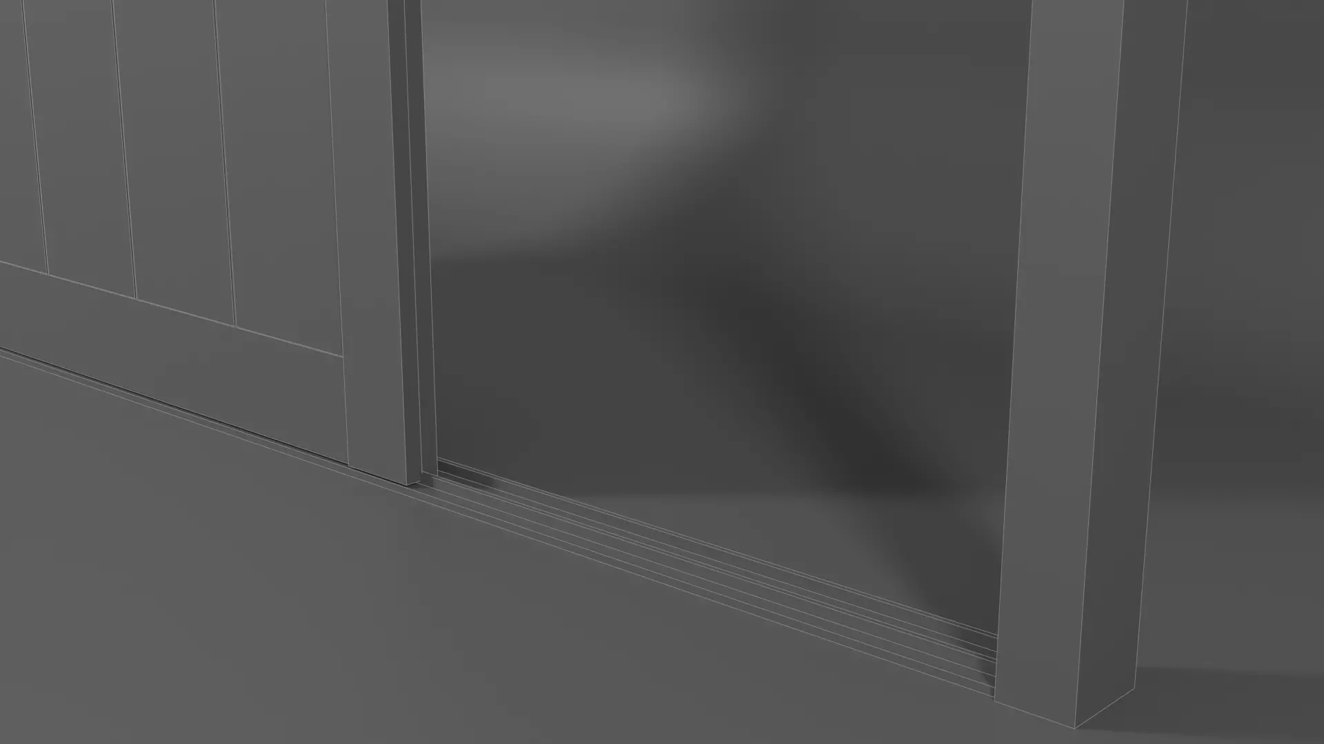 Japanese Slide Door Low-poly 3D model_8