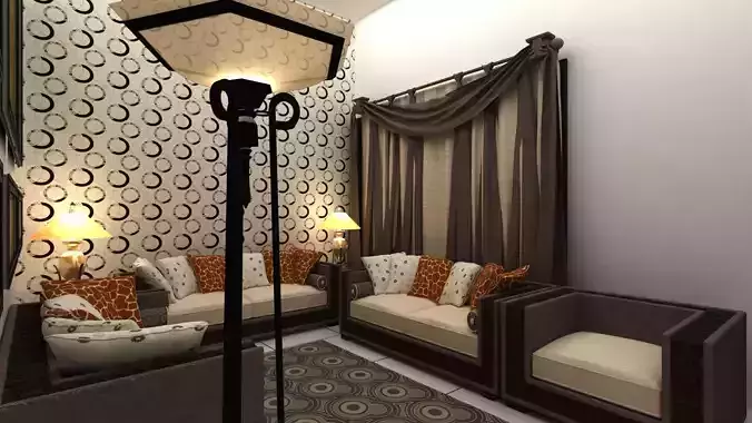 Small Living room  Free 3D model
