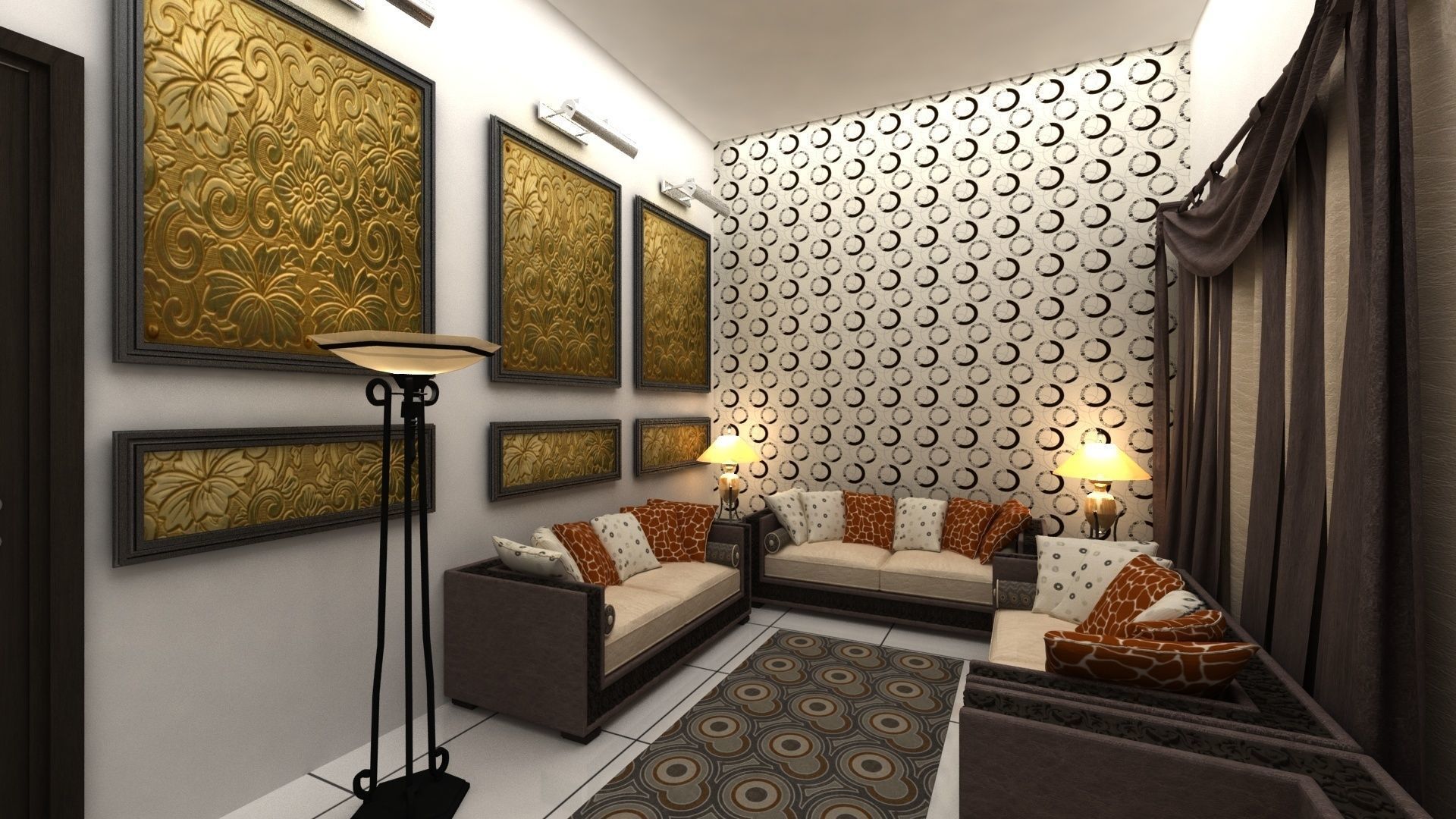 Small Living room  Free 3D model_1