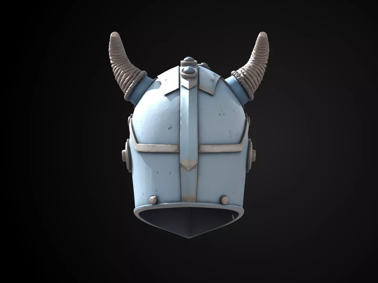 Stylized Viking Helmet - Frosthorn Berserker Free 3D print model_6