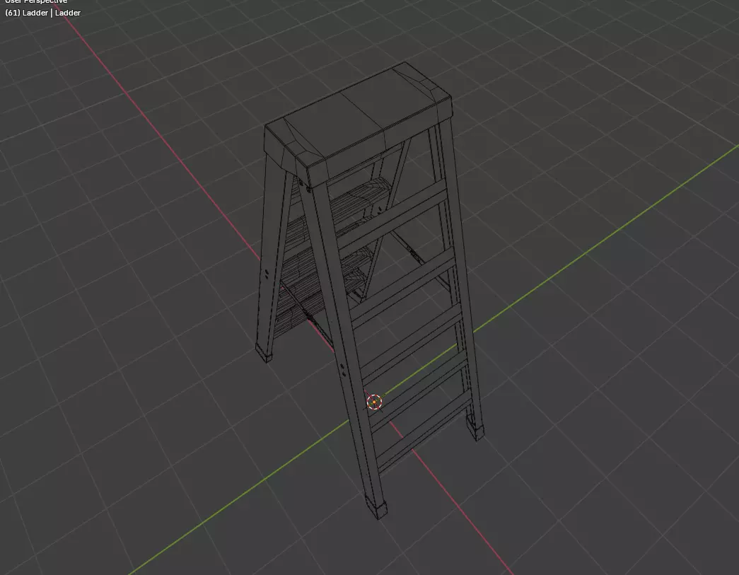 Ladder-Low Poly Low-poly 3D model_4