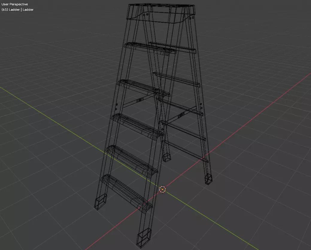 Ladder-Low Poly Low-poly 3D model_3