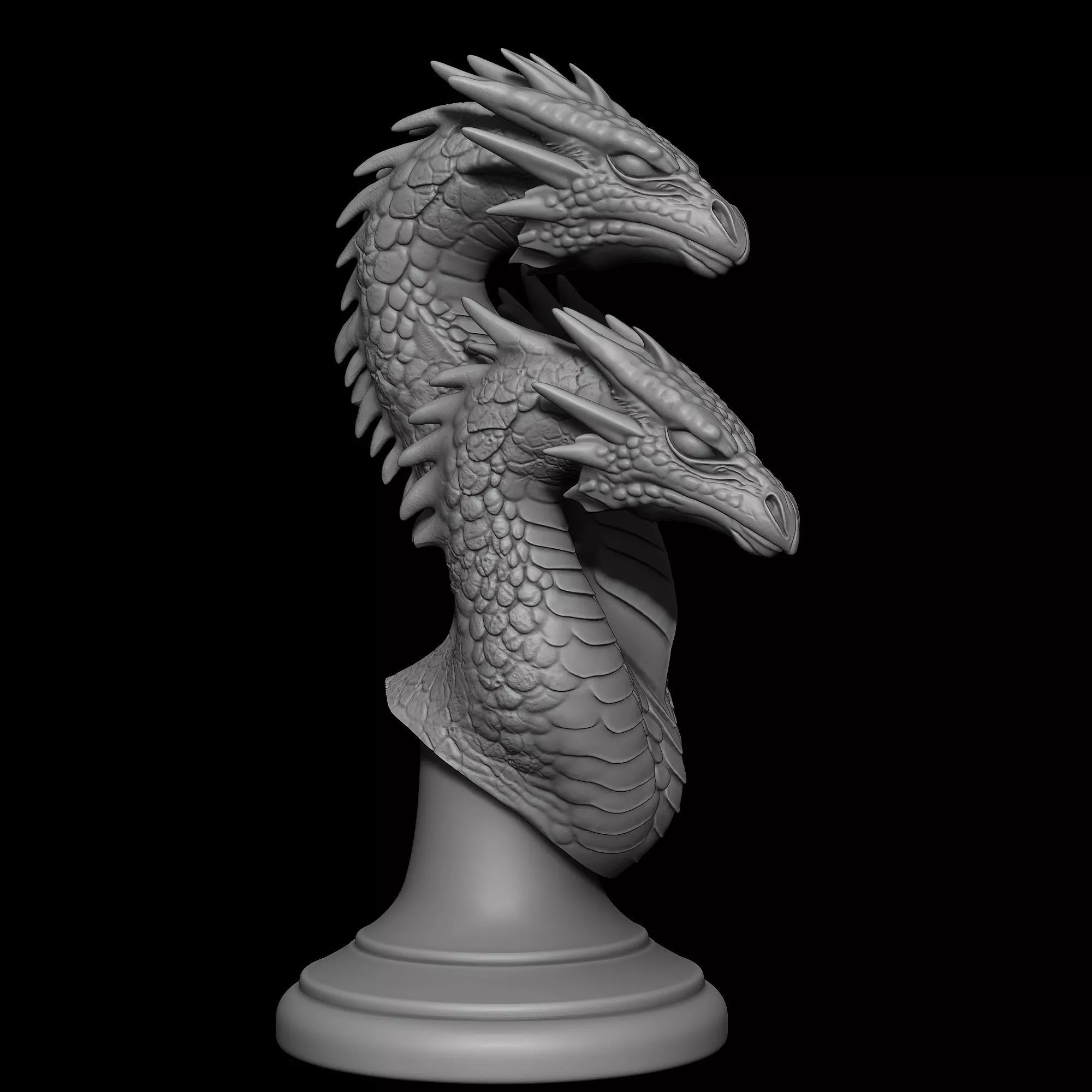 3-Headed Mythical Hydra 3D print model_1