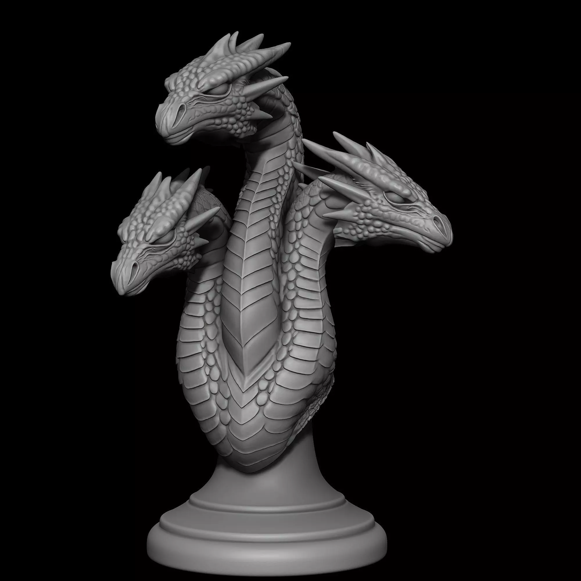 3-Headed Mythical Hydra 3D print model_2