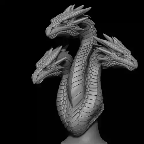 3-Headed Mythical Hydra 3D print model