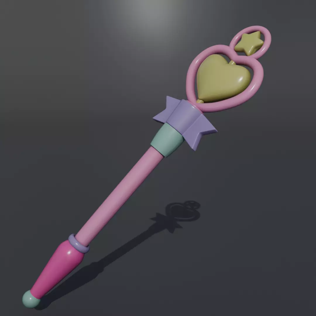 Creamy Mami magical wand 3D print model_6