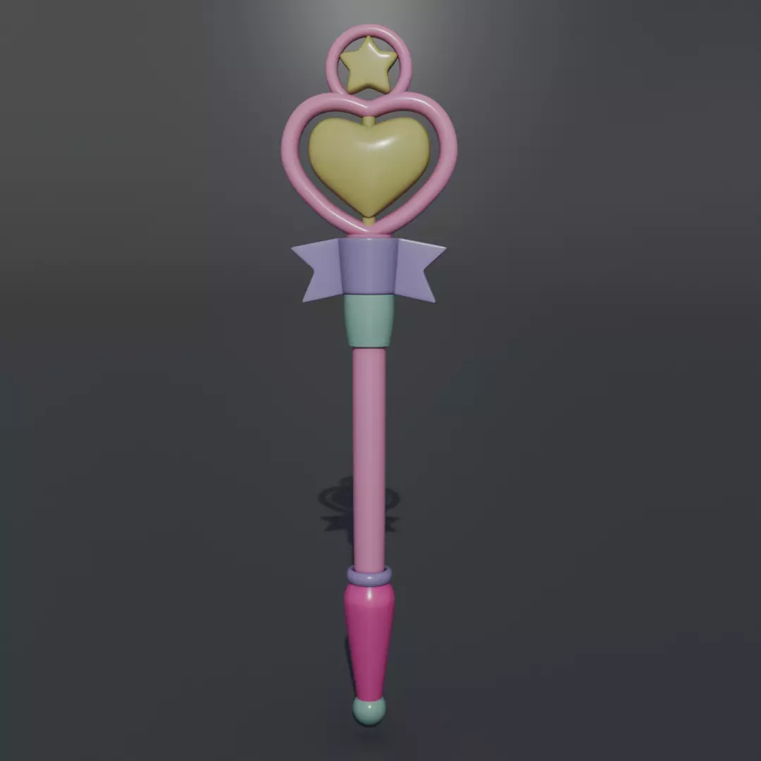 Creamy Mami magical wand 3D print model_2