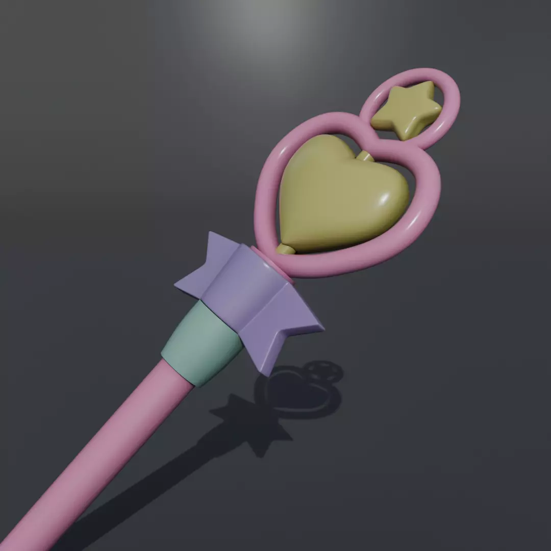 Creamy Mami magical wand 3D print model_8