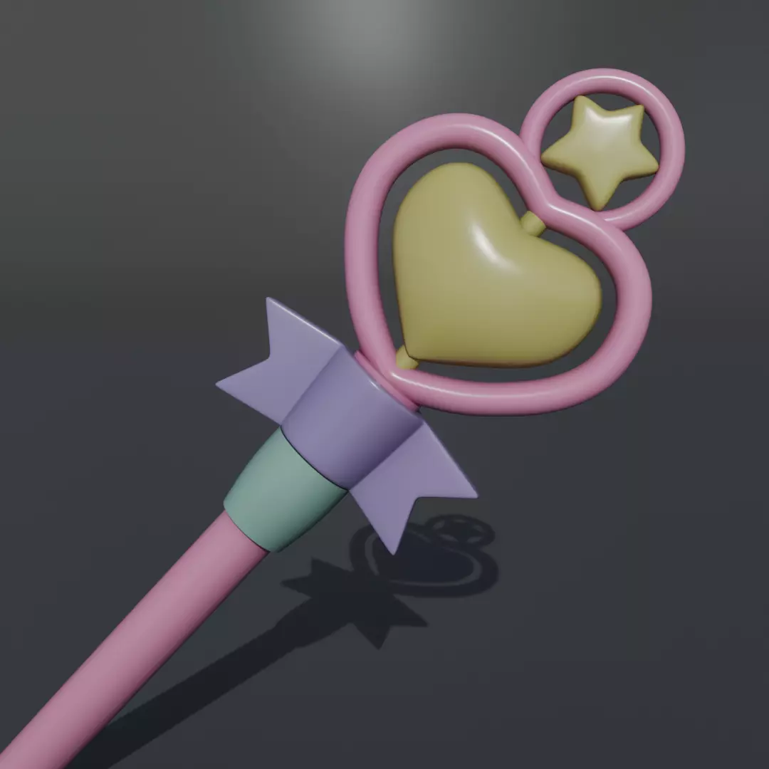 Creamy Mami magical wand 3D print model_7