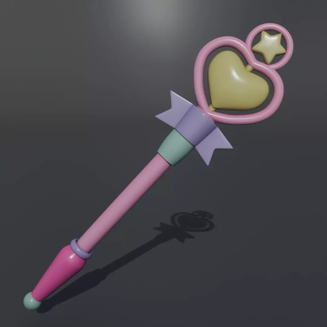 Creamy Mami magical wand 3D print model_0