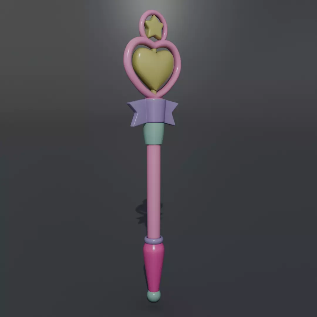 Creamy Mami magical wand 3D print model_3