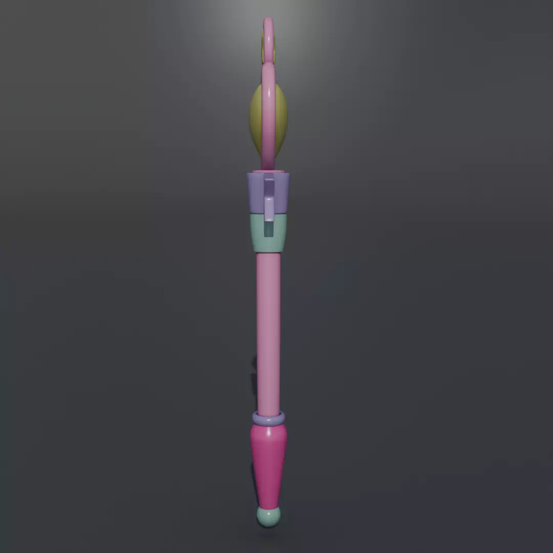 Creamy Mami magical wand 3D print model_4