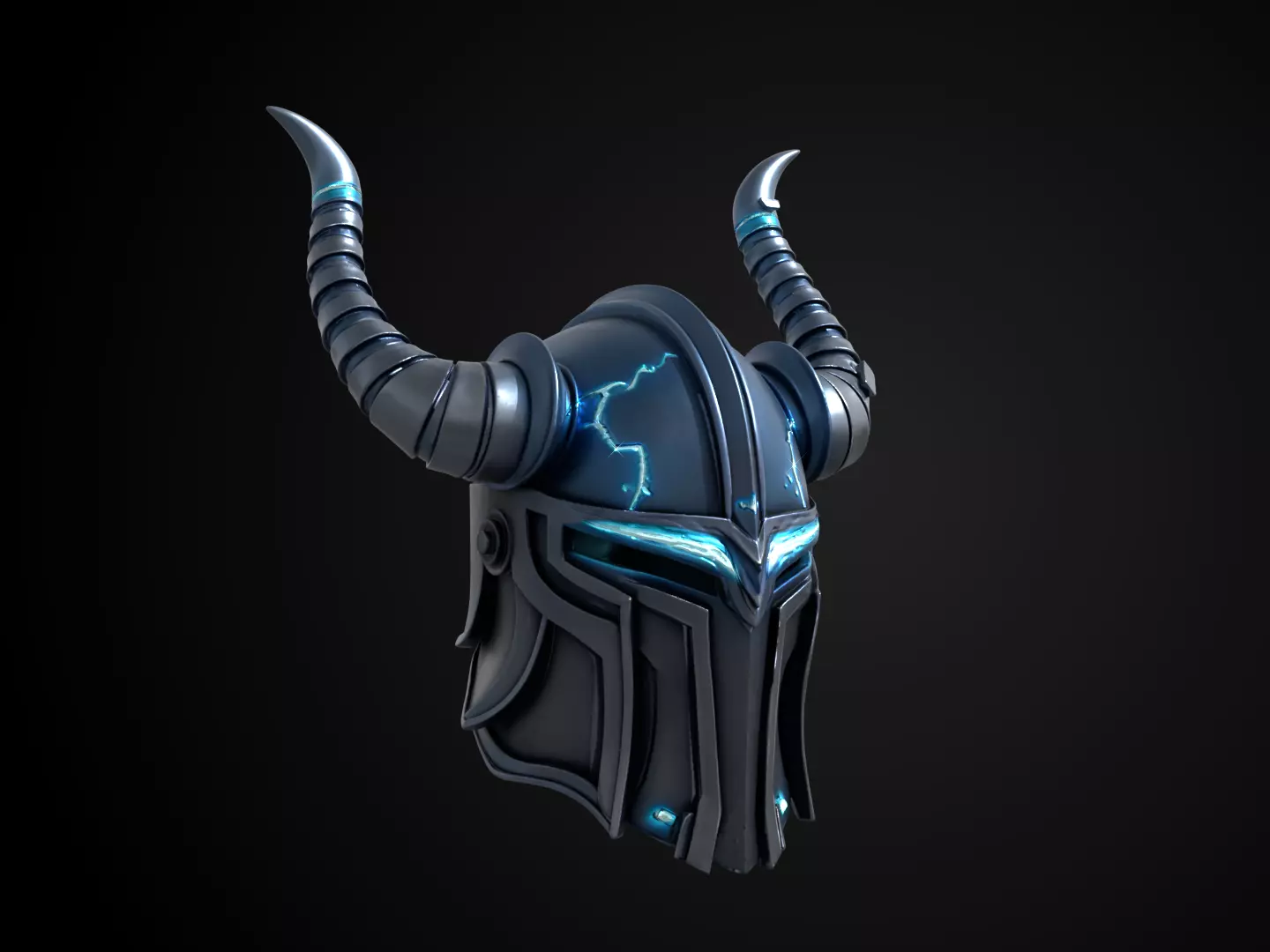 Stylized Viking Helmet - Stormhorn Warlord 3D print model_1