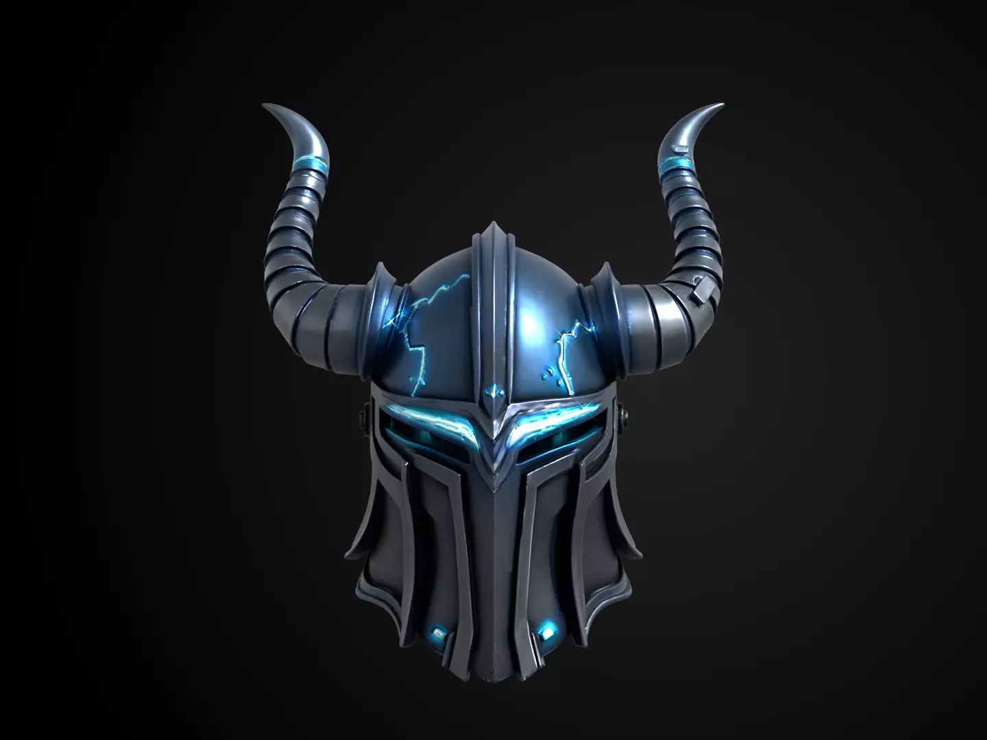 Stylized Viking Helmet - Stormhorn Warlord 3D print model_12