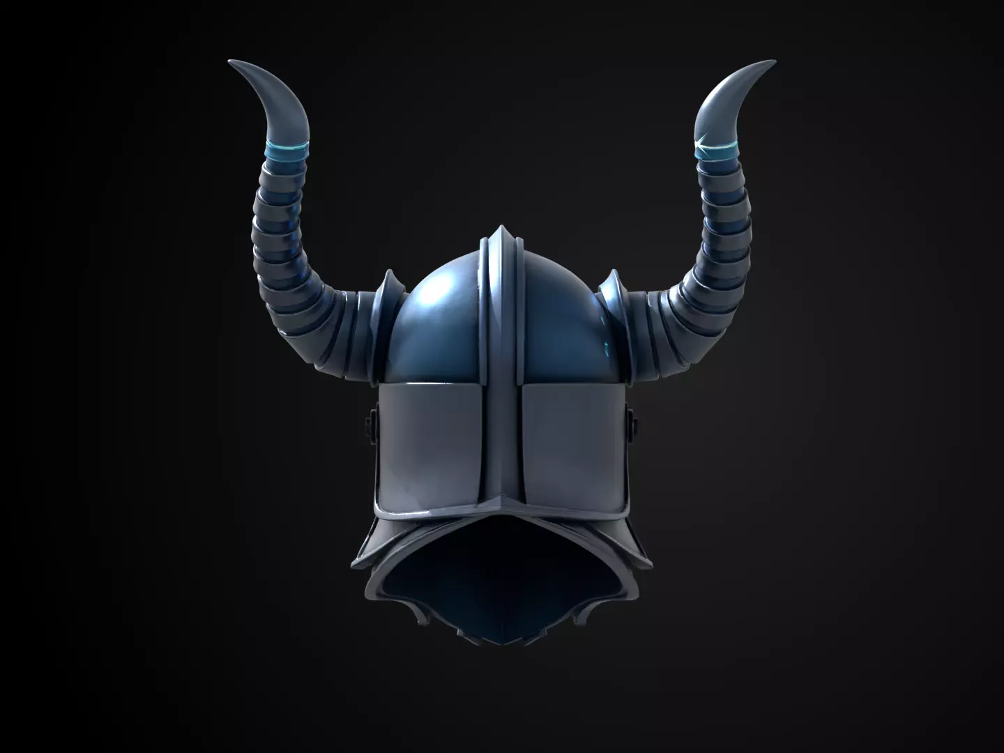 Stylized Viking Helmet - Stormhorn Warlord 3D print model_6