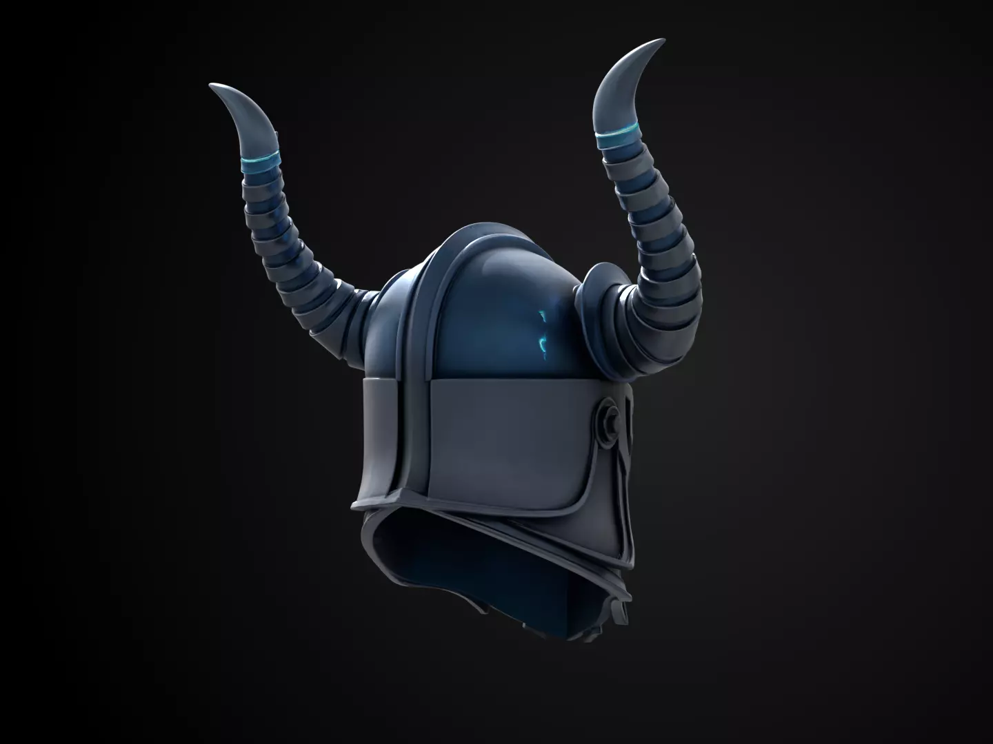 Stylized Viking Helmet - Stormhorn Warlord 3D print model_5