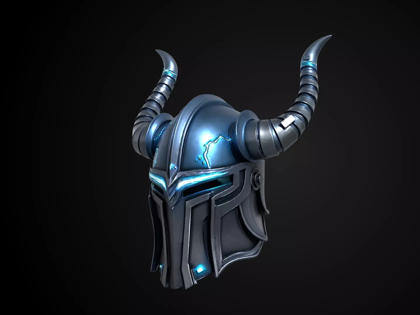 Stylized Viking Helmet - Stormhorn Warlord 3D print model_11