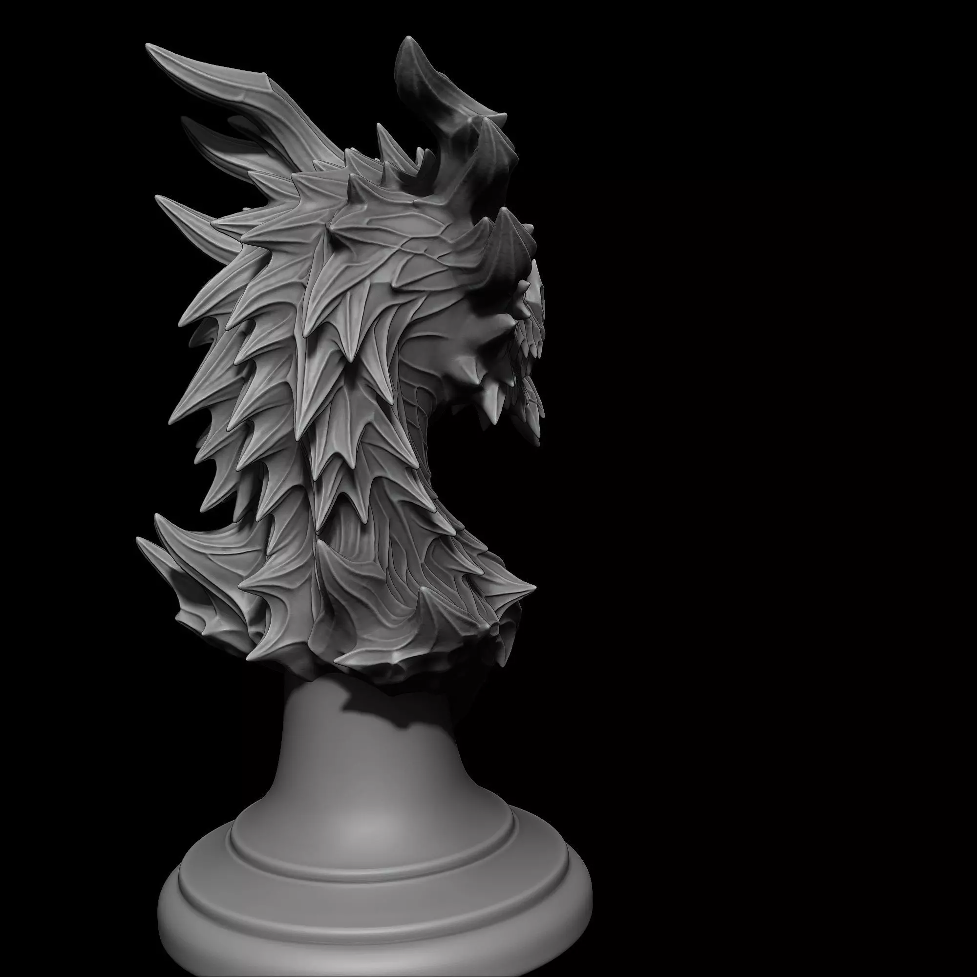 Alduin the World Eater from Skyrim Bust 3D print model_3