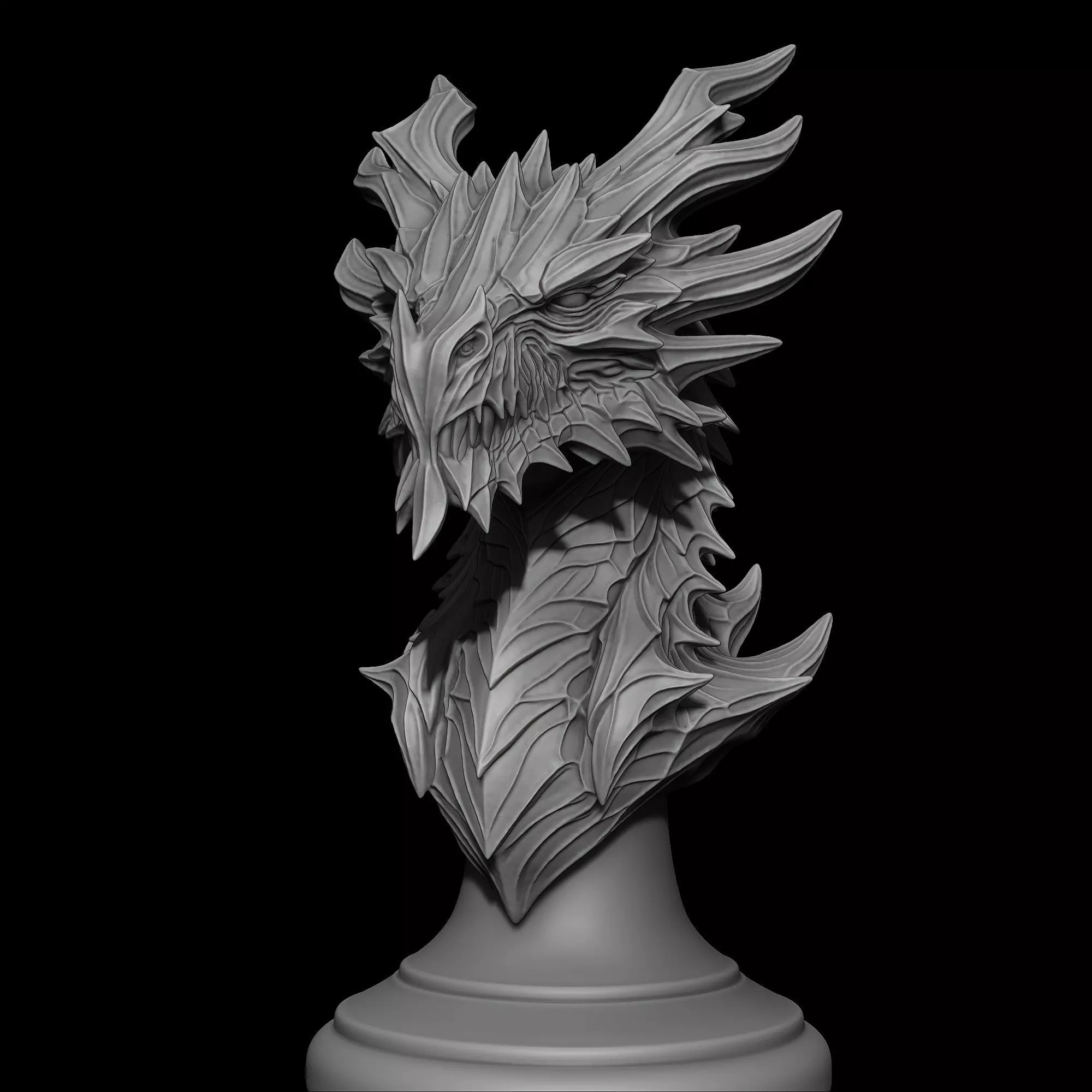 Alduin the World Eater from Skyrim Bust 3D print model_0