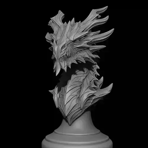 Alduin the World Eater from Skyrim Bust 3D print model