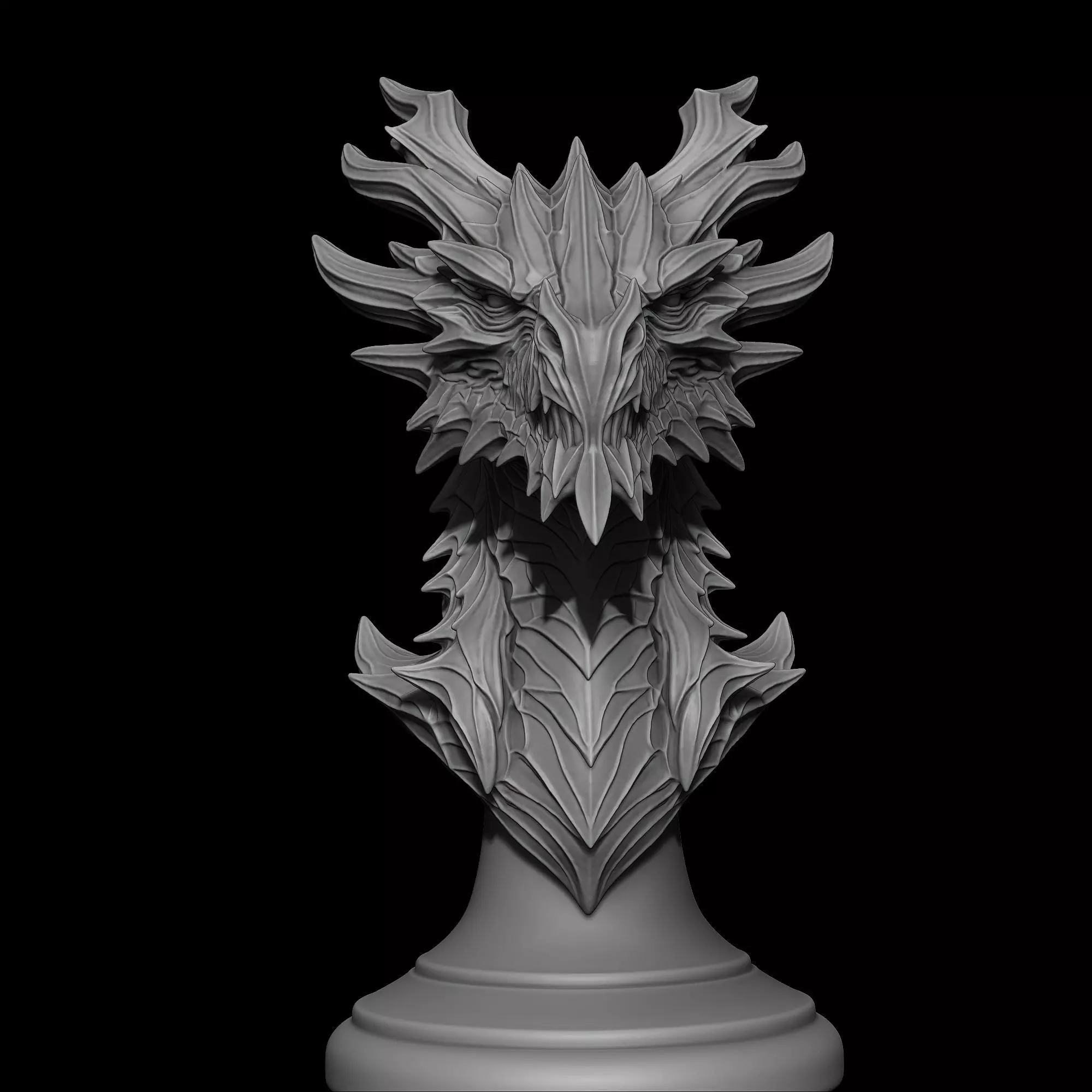 Alduin the World Eater from Skyrim Bust 3D print model_1