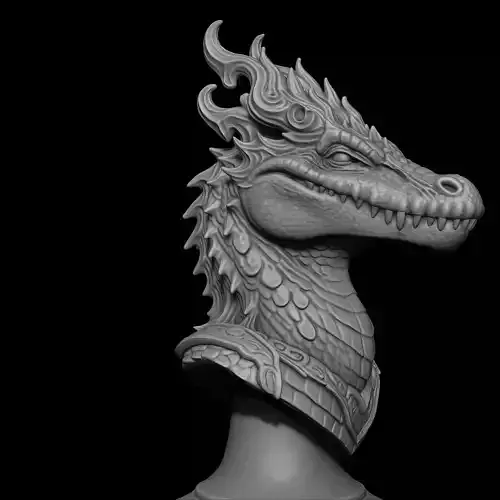 Mystical Crocodile Bust