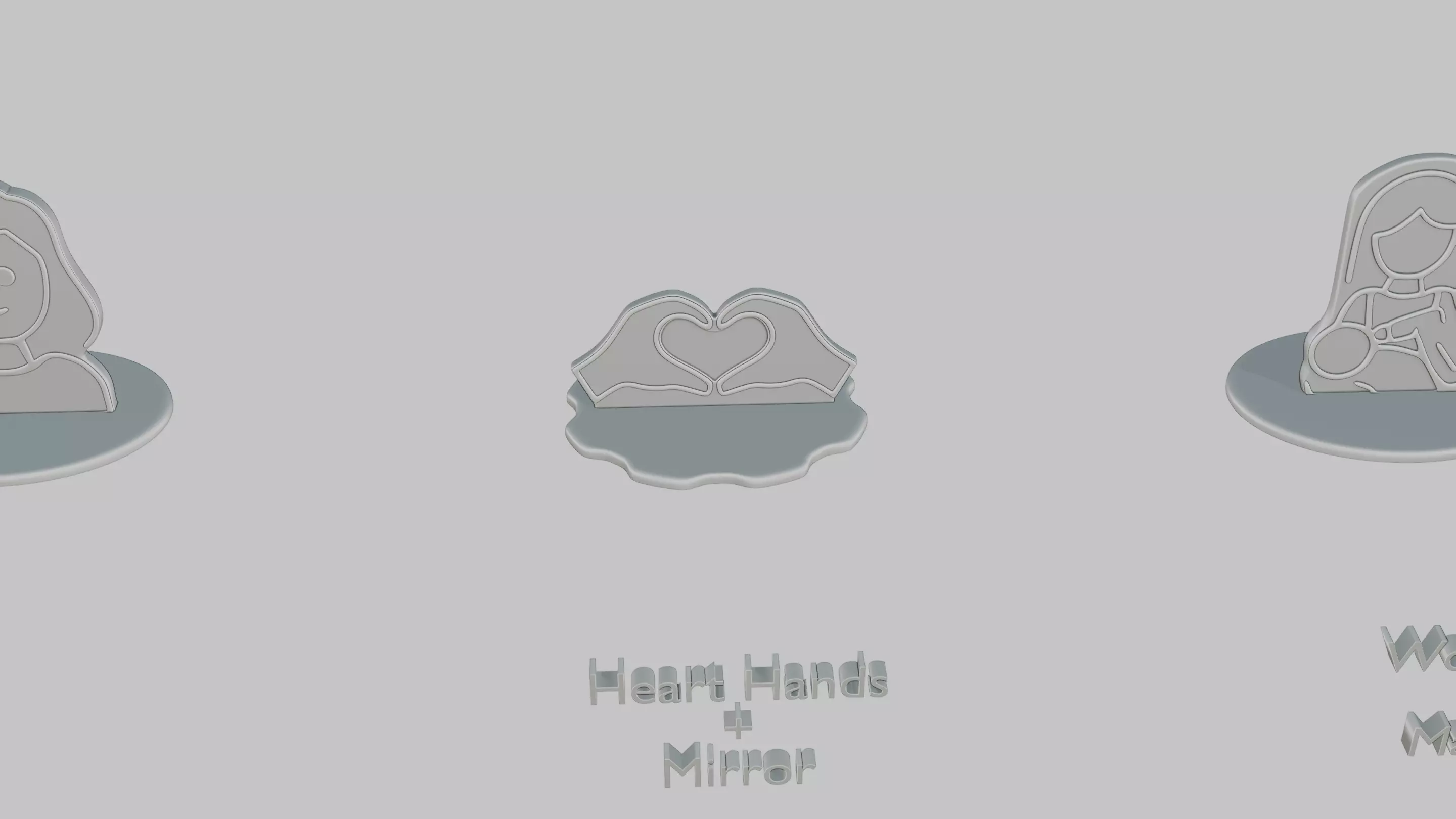 International Womens Day Mini Pack Emoji Statues 3D print model_2