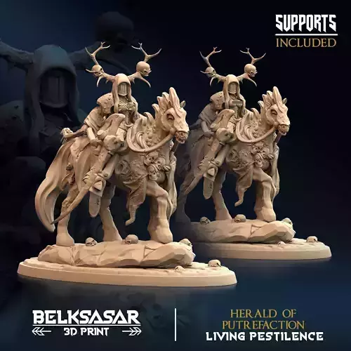 Herald of Putrefaction Nude and Normal 3D print model