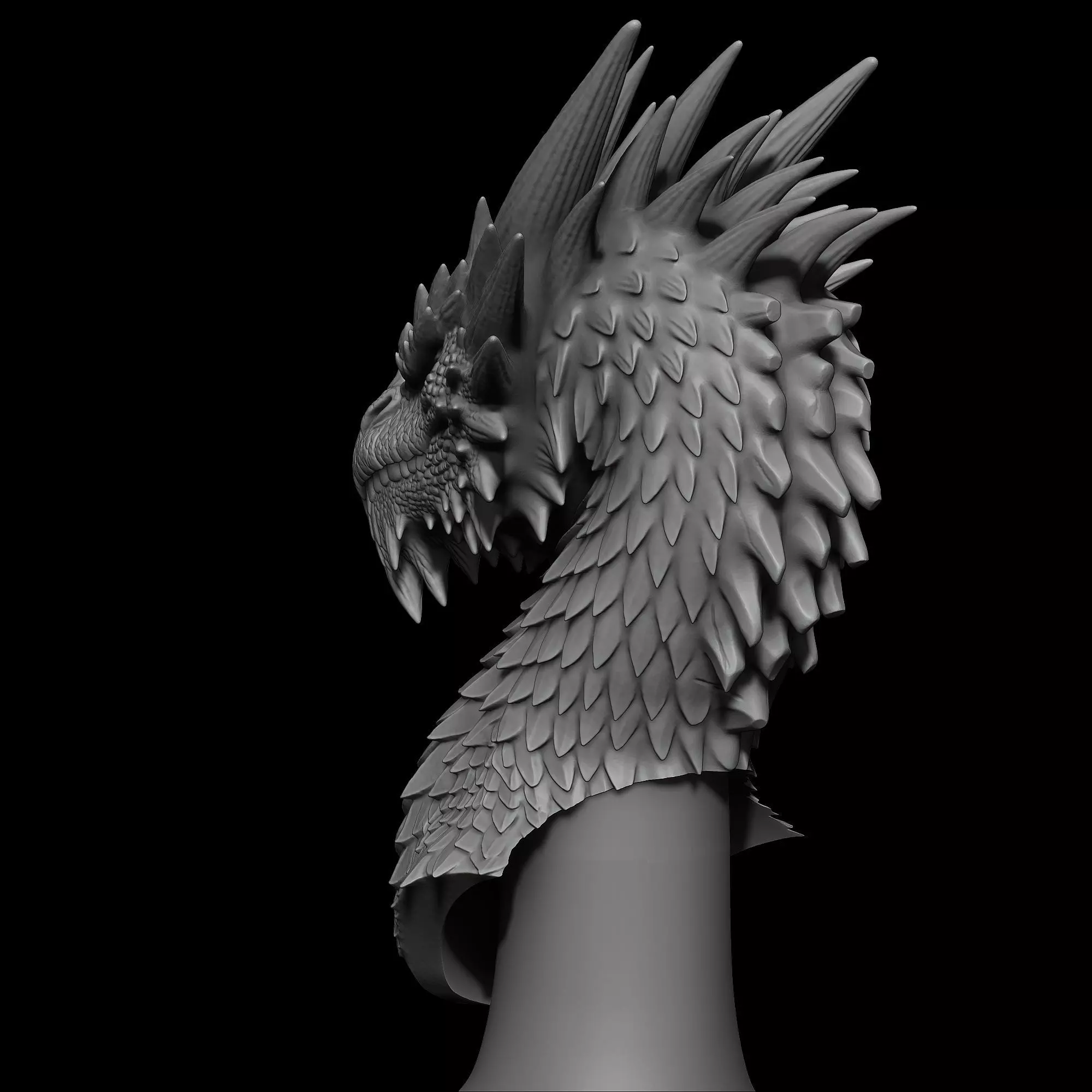 the Black from Tolkiens legendarium bust 3D print model_4