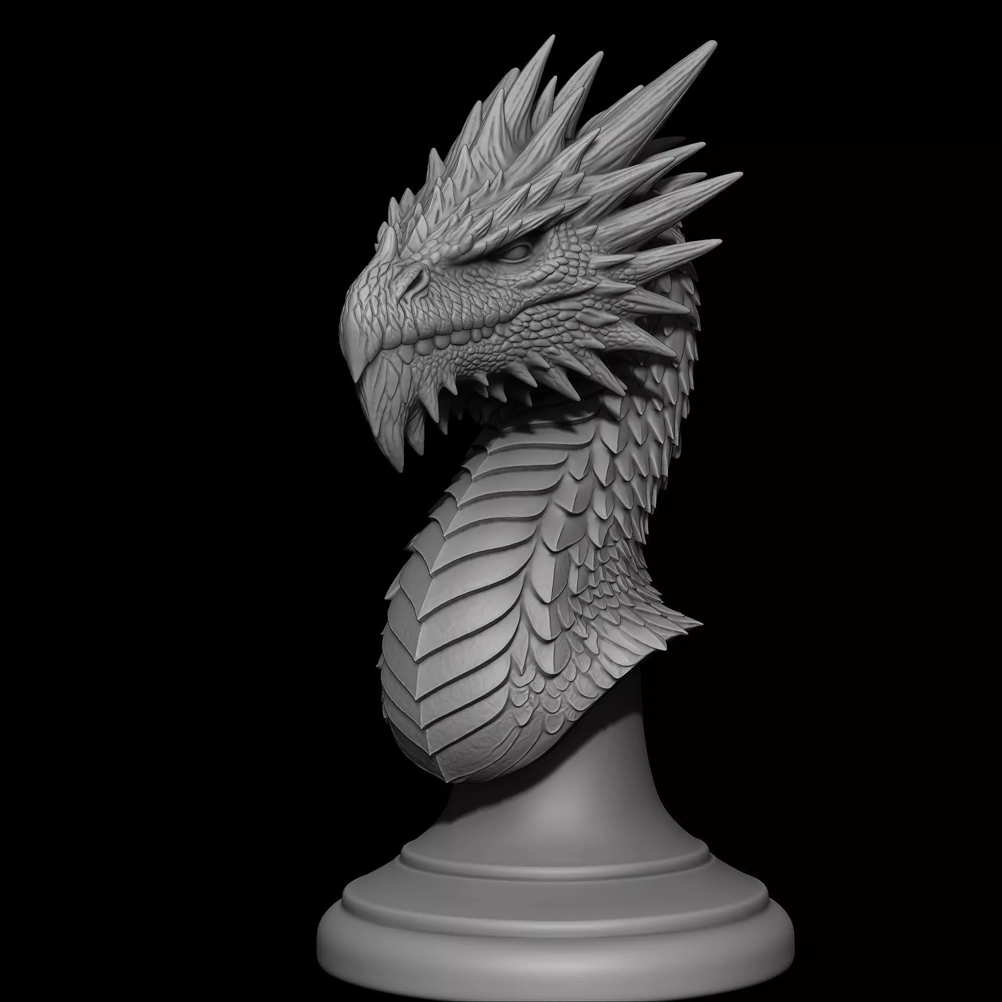 the Black from Tolkiens legendarium bust 3D print model_1