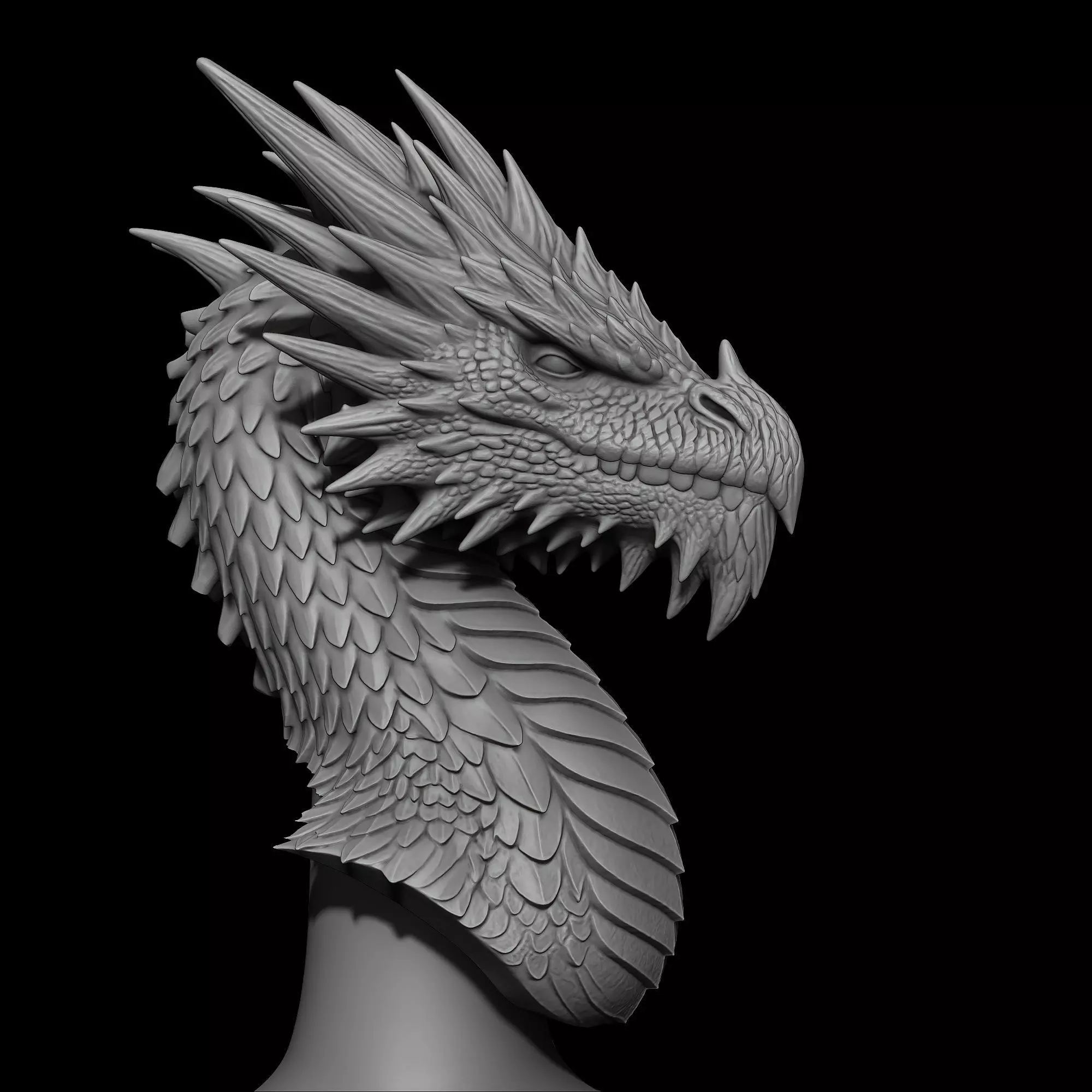 the Black from Tolkiens legendarium bust 3D print model_0